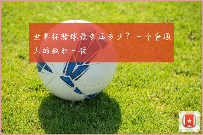 世界杯赌球最多压多少?一个普通人的疯狂一夜